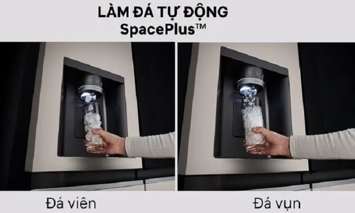 Hệ thống làm đá tự động SpacePlus™ tiện lợi